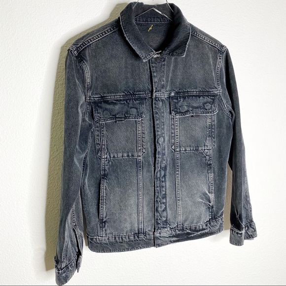 NWOT Men’s Hudson Distressed Denim Jean Jacket - Picture 2 of 9